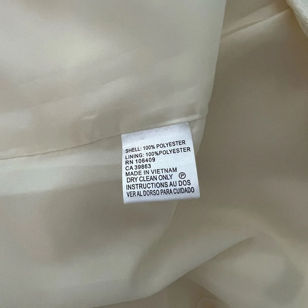 Elegant Pale Yellow Sleeveless Dress TAHARI New with Tags Size 12 - Picture 9 of 9
